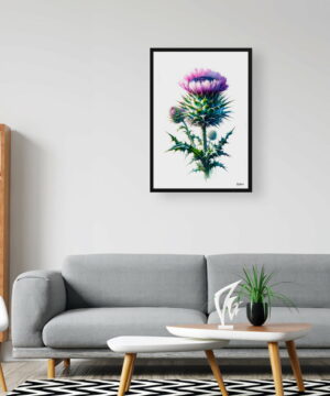 Cotton thistle (Onopordum) Watercolour Painting Style Art Print - Illustration Framed Plant Wall Art 24 Cotton thistle (Onopordum) Watercolour Painting Style Art Print - Illustration Framed Plant Wall Art - Image 11