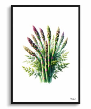 Gijnlim (Asparagus Officinalis) Watercolour Painting Style Art Print - Illustration Framed Plant Wall Art 22 Gijnlim (Asparagus Officinalis) Watercolour Painting Style Art Print - Illustration Framed Plant Wall Art - Image 9