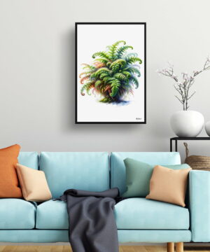 Hairy lip fern (Cheilanthes Lanosa) Watercolour Painting Style Art Print - Illustration Framed Plant Wall Art 19 Hairy lip fern (Cheilanthes Lanosa) Watercolour Painting Style Art Print - Illustration Framed Plant Wall Art - Image 6