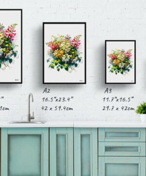 Honeysuckle (Lonicera) Watercolour Painting Style Art Print - Illustration Framed Plant Wall Art 25 Honeysuckle (Lonicera) Watercolour Painting Style Art Print - Illustration Framed Plant Wall Art - Image 12