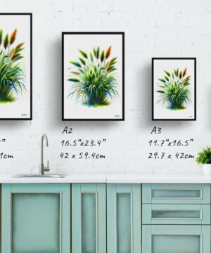 Japanese Sedge (Carex Oshimensis Everillo) Watercolour Painting Style Art Print - Illustration Framed Plant Wall Art 25 Japanese Sedge (Carex Oshimensis Everillo) Watercolour Painting Style Art Print - Illustration Framed Plant Wall Art - Image 12