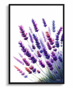 Lavender (Lavendula) Watercolour Painting Style Art Print - Illustration Framed Plant Wall Art 22 Lavender (Lavendula) Watercolour Painting Style Art Print - Illustration Framed Plant Wall Art - Image 9