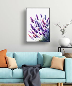 Lavender (Lavendula) Watercolour Painting Style Art Print - Illustration Framed Plant Wall Art 19 Lavender (Lavendula) Watercolour Painting Style Art Print - Illustration Framed Plant Wall Art - Image 6
