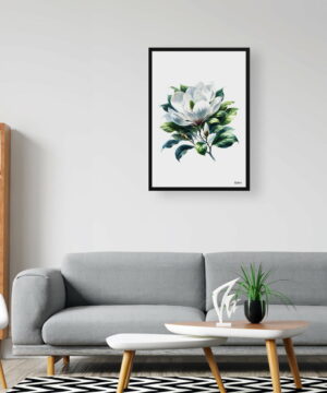 Magnolia (grandiflora) Watercolour Painting Style Art Print - Illustration Framed Plant Wall Art 20 Magnolia (grandiflora) Watercolour Painting Style Art Print - Illustration Framed Plant Wall Art - Image 7