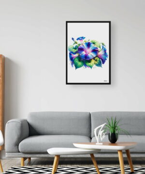 Morning Glory (Ipomoea purpurea) Watercolour Painting Style Art Print - Illustration Framed Plant Wall Art 24 Morning Glory (Ipomoea purpurea) Watercolour Painting Style Art Print - Illustration Framed Plant Wall Art - Image 11