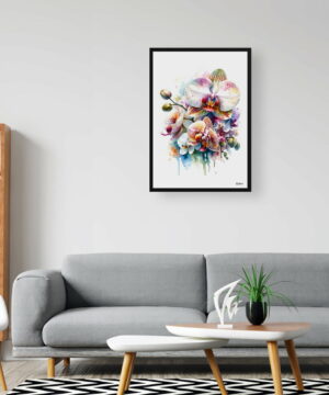 Orchid (Orchidaceae) Watercolour Painting Style Art Print - Illustration Framed Plant Wall Art 24 Orchid (Orchidaceae) Watercolour Painting Style Art Print - Illustration Framed Plant Wall Art - Image 11