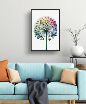 Ornamental onion (Allium Nigrum) Watercolour Painting Style Art Print - Illustration Framed Plant Wall Art 19 Ornamental onion (Allium Nigrum) Watercolour Painting Style Art Print - Illustration Framed Plant Wall Art - Image 6