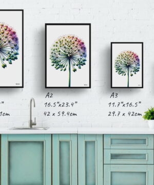 Ornamental onion (Allium Nigrum) Watercolour Painting Style Art Print - Illustration Framed Plant Wall Art 21 Ornamental onion (Allium Nigrum) Watercolour Painting Style Art Print - Illustration Framed Plant Wall Art - Image 8