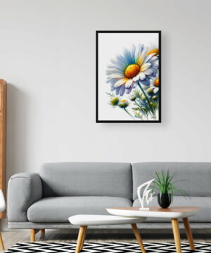 Oxeye Marguerite (Daisy) Watercolour Painting Style Art Print - Illustration Framed Plant Wall Art 20 Oxeye Marguerite (Daisy) Watercolour Painting Style Art Print - Illustration Framed Plant Wall Art - Image 7