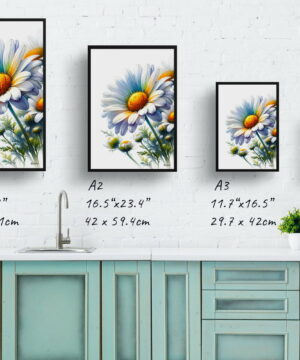 Oxeye Marguerite (Daisy) Watercolour Painting Style Art Print - Illustration Framed Plant Wall Art 21 Oxeye Marguerite (Daisy) Watercolour Painting Style Art Print - Illustration Framed Plant Wall Art - Image 8