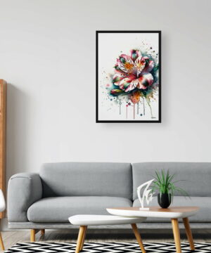 Peruvian Lily of the Incas (Alstroemeria) Watercolour Painting Style Art Print - Illustration Framed Plant Wall Art 20 Peruvian Lily of the Incas (Alstroemeria) Watercolour Painting Style Art Print - Illustration Framed Plant Wall Art - Image 7