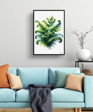 Royal Fern (Osmunda) Watercolour Painting Style Art Print - Illustration Framed Plant Wall Art 19 Royal Fern (Osmunda) Watercolour Painting Style Art Print - Illustration Framed Plant Wall Art - Image 6