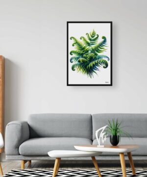 Royal Fern (Osmunda) Watercolour Painting Style Art Print - Illustration Framed Plant Wall Art 24 Royal Fern (Osmunda) Watercolour Painting Style Art Print - Illustration Framed Plant Wall Art - Image 11