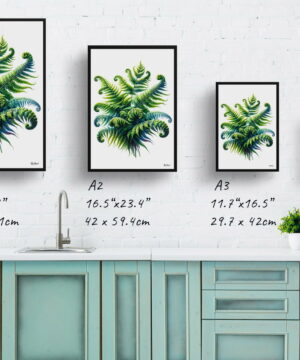 Royal Fern (Osmunda) Watercolour Painting Style Art Print - Illustration Framed Plant Wall Art 21 Royal Fern (Osmunda) Watercolour Painting Style Art Print - Illustration Framed Plant Wall Art - Image 8