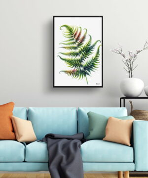 Sensitive Fern (Onoclea) Watercolour Painting Style Art Print - Illustration Framed Plant Wall Art 19 Sensitive Fern (Onoclea) Watercolour Painting Style Art Print - Illustration Framed Plant Wall Art - Image 6
