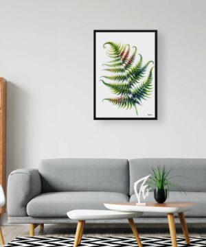 Sensitive Fern (Onoclea) Watercolour Painting Style Art Print - Illustration Framed Plant Wall Art 24 Sensitive Fern (Onoclea) Watercolour Painting Style Art Print - Illustration Framed Plant Wall Art - Image 11