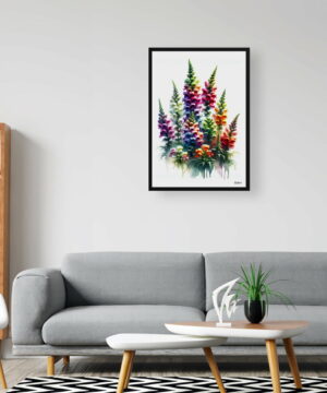 Snapdragon ( Antirrhinum) Watercolour Painting Style Art Print - Illustration Framed Plant Wall Art 20 Snapdragon ( Antirrhinum) Watercolour Painting Style Art Print - Illustration Framed Plant Wall Art - Image 7