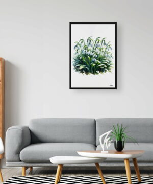 Snowdrop (Galanthus) Watercolour Painting Style Art Print - Illustration Framed Plant Wall Art 24 Snowdrop (Galanthus) Watercolour Painting Style Art Print - Illustration Framed Plant Wall Art - Image 11