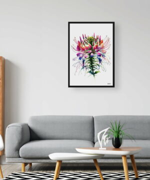 Spider flower (Cleome) Watercolour Painting Style Art Print - Illustration Framed Plant Wall Art 20 Spider flower (Cleome) Watercolour Painting Style Art Print - Illustration Framed Plant Wall Art - Image 7