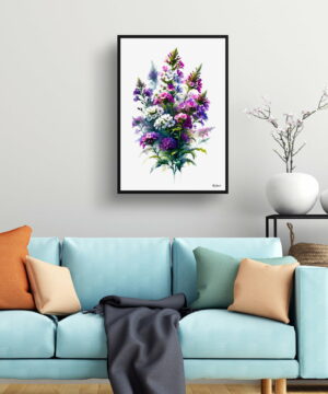 Sweet Rocket (Hesperis matronalis) Watercolour Painting Style Art Print - Illustration Framed Plant Wall Art 23 Sweet Rocket (Hesperis matronalis) Watercolour Painting Style Art Print - Illustration Framed Plant Wall Art - Image 10
