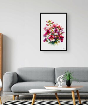 Twinspur (Diascia personata) Watercolour Painting Style Art Print - Illustration Framed Plant Wall Art 20 Twinspur (Diascia personata) Watercolour Painting Style Art Print - Illustration Framed Plant Wall Art - Image 7