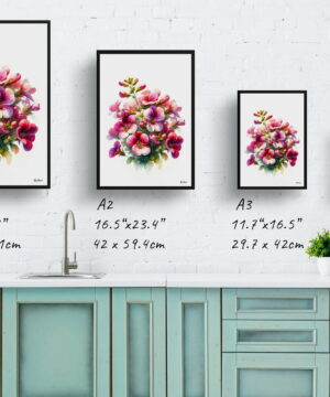 Twinspur (Diascia personata) Watercolour Painting Style Art Print - Illustration Framed Plant Wall Art 25 Twinspur (Diascia personata) Watercolour Painting Style Art Print - Illustration Framed Plant Wall Art - Image 12