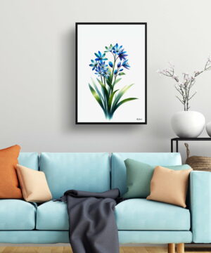 Two-leaf squill (Scilla Bifolia) Watercolour Painting Style Art Print - Illustration Framed Plant Wall Art 23 Two-leaf squill (Scilla Bifolia) Watercolour Painting Style Art Print - Illustration Framed Plant Wall Art - Image 10