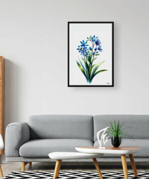 Two-leaf squill (Scilla Bifolia) Watercolour Painting Style Art Print - Illustration Framed Plant Wall Art 24 Two-leaf squill (Scilla Bifolia) Watercolour Painting Style Art Print - Illustration Framed Plant Wall Art - Image 11