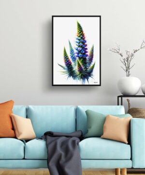Vipers-buglosses (Echium) Watercolour Painting Style Art Print - Illustration Framed Plant Wall Art 19 Vipers-buglosses (Echium) Watercolour Painting Style Art Print - Illustration Framed Plant Wall Art - Image 6