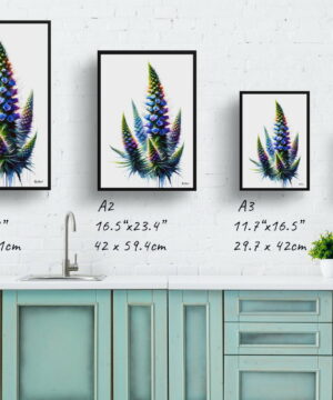 Vipers-buglosses (Echium) Watercolour Painting Style Art Print - Illustration Framed Plant Wall Art 21 Vipers-buglosses (Echium) Watercolour Painting Style Art Print - Illustration Framed Plant Wall Art - Image 8