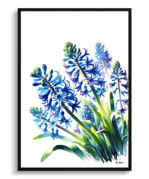 Wild Hyacinths (Camassia Leichtlinii) Watercolour Painting Style Art Print - Illustration Framed Plant Wall Art 22 Wild Hyacinths (Camassia Leichtlinii) Watercolour Painting Style Art Print - Illustration Framed Plant Wall Art - Image 9