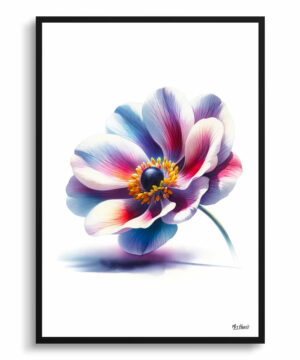 Windflower (Anemone) Watercolour Painting Style Art Print - Illustration Framed Plant Wall Art 22 Windflower (Anemone) Watercolour Painting Style Art Print - Illustration Framed Plant Wall Art - Image 9