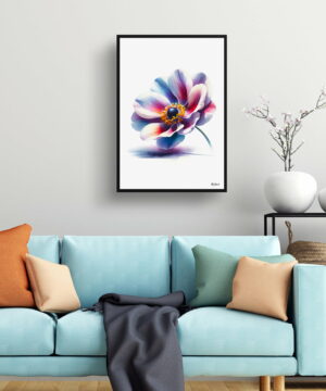 Windflower (Anemone) Watercolour Painting Style Art Print - Illustration Framed Plant Wall Art 23 Windflower (Anemone) Watercolour Painting Style Art Print - Illustration Framed Plant Wall Art - Image 10