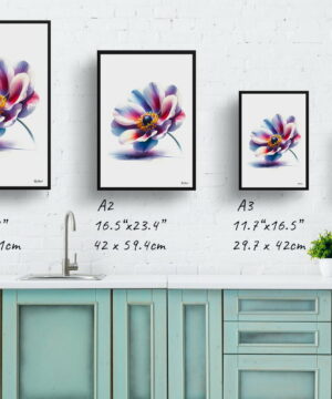 Windflower (Anemone) Watercolour Painting Style Art Print - Illustration Framed Plant Wall Art 25 Windflower (Anemone) Watercolour Painting Style Art Print - Illustration Framed Plant Wall Art - Image 12