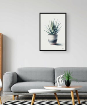 Aloe vera (Aloe barbadensis) Watercolour Style Art Print - Illustration Painting Framed Plant Wall Art 20 Aloe vera (Aloe barbadensis) Watercolour Style Art Print - Illustration Painting Framed Plant Wall Art - Image 7