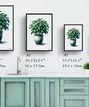 Basil (Ocimum Basilicum) Watercolour Style Art Print - Illustration Painting Framed Plant Wall Art 21 Basil (Ocimum Basilicum) Watercolour Style Art Print - Illustration Painting Framed Plant Wall Art - Image 8