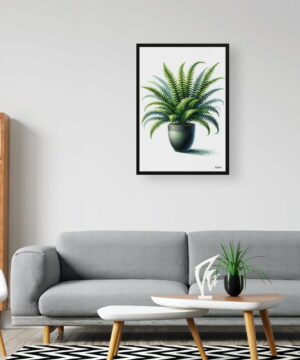Boston Fern (Nephrolepis Exaltata) Watercolour Style Art Print - Illustration Painting Framed Plant Wall Art 20 Boston Fern (Nephrolepis Exaltata) Watercolour Style Art Print - Illustration Painting Framed Plant Wall Art - Image 7