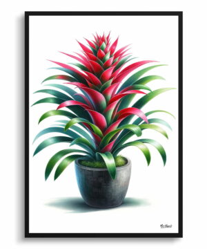 Bromeliads (Bromeliaceae) Watercolour Style Art Print - Illustration Painting Framed Plant Wall Art 18 Bromeliads (Bromeliaceae) Watercolour Style Art Print - Illustration Painting Framed Plant Wall Art - Image 5