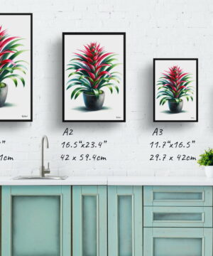 Bromeliads (Bromeliaceae) Watercolour Style Art Print - Illustration Painting Framed Plant Wall Art 21 Bromeliads (Bromeliaceae) Watercolour Style Art Print - Illustration Painting Framed Plant Wall Art - Image 8