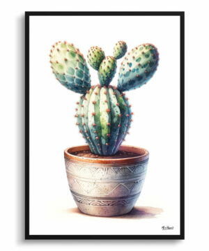 Bunny Ears Cactus (Opuntia microdasys) Watercolour Style Art Print - Illustration Painting Framed Plant Wall Art 22 Bunny Ears Cactus (Opuntia microdasys) Watercolour Style Art Print - Illustration Painting Framed Plant Wall Art - Image 9