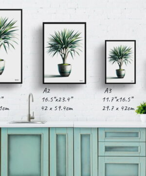 Dragon Tree (Dracaena Marginata) Watercolour Style Art Print - Illustration Painting Framed Plant Wall Art 21 Dragon Tree (Dracaena Marginata) Watercolour Style Art Print - Illustration Painting Framed Plant Wall Art - Image 8
