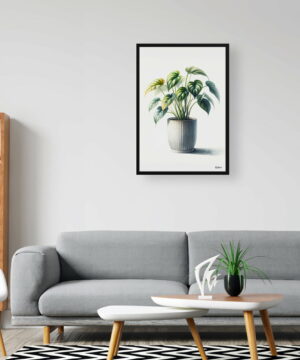 Golden Pothos (Epipremnum aureum) Watercolour Style Art Print - Illustration Painting Framed Plant Wall Art 24 Golden Pothos (Epipremnum aureum) Watercolour Style Art Print - Illustration Painting Framed Plant Wall Art - Image 11