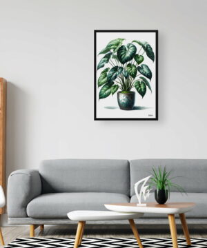 Heartleaf Philodendron (Philodendron Hederaceum) Watercolour Style Art Print - Illustration Painting Framed Plant Wall Art 24 Heartleaf Philodendron (Philodendron Hederaceum) Watercolour Style Art Print - Illustration Painting Framed Plant Wall Art - Image 11