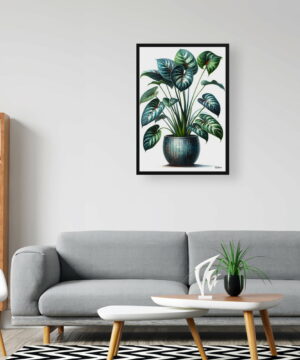 Homalomena army Watercolour Style Art Print - Illustration Painting Framed Plant Wall Art 20 Homalomena army Watercolour Style Art Print - Illustration Painting Framed Plant Wall Art - Image 7