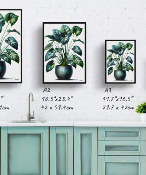 Homalomena army Watercolour Style Art Print - Illustration Painting Framed Plant Wall Art 25 Homalomena army Watercolour Style Art Print - Illustration Painting Framed Plant Wall Art - Image 12