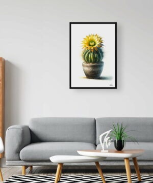 Indian head cactus (Parodia cactus) Watercolour Style Art Print - Illustration Painting Framed Plant Wall Art 20 Indian head cactus (Parodia cactus) Watercolour Style Art Print - Illustration Painting Framed Plant Wall Art - Image 7