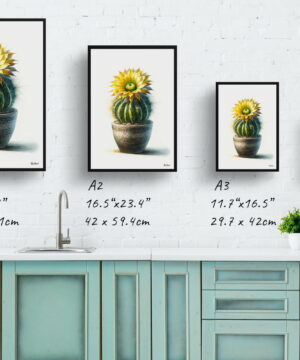 Indian head cactus (Parodia cactus) Watercolour Style Art Print - Illustration Painting Framed Plant Wall Art 25 Indian head cactus (Parodia cactus) Watercolour Style Art Print - Illustration Painting Framed Plant Wall Art - Image 12