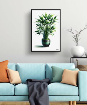 Lucky Bamboo (Dracaena Sanderiana) Watercolour Style Art Print - Illustration Painting Framed Plant Wall Art 19 Lucky Bamboo (Dracaena Sanderiana) Watercolour Style Art Print - Illustration Painting Framed Plant Wall Art - Image 6