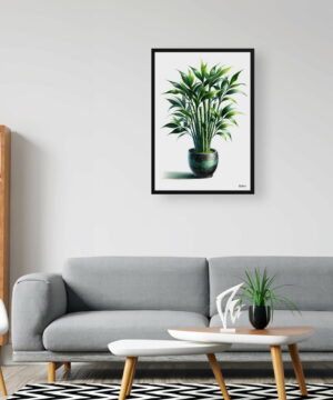 Lucky Bamboo (Dracaena Sanderiana) Watercolour Style Art Print - Illustration Painting Framed Plant Wall Art 20 Lucky Bamboo (Dracaena Sanderiana) Watercolour Style Art Print - Illustration Painting Framed Plant Wall Art - Image 7