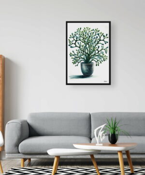 Mistletoe Cactus (Rhipsalis baccifera) Watercolour Style Art Print - Illustration Painting Framed Plant Wall Art 20 Mistletoe Cactus (Rhipsalis baccifera) Watercolour Style Art Print - Illustration Painting Framed Plant Wall Art - Image 7